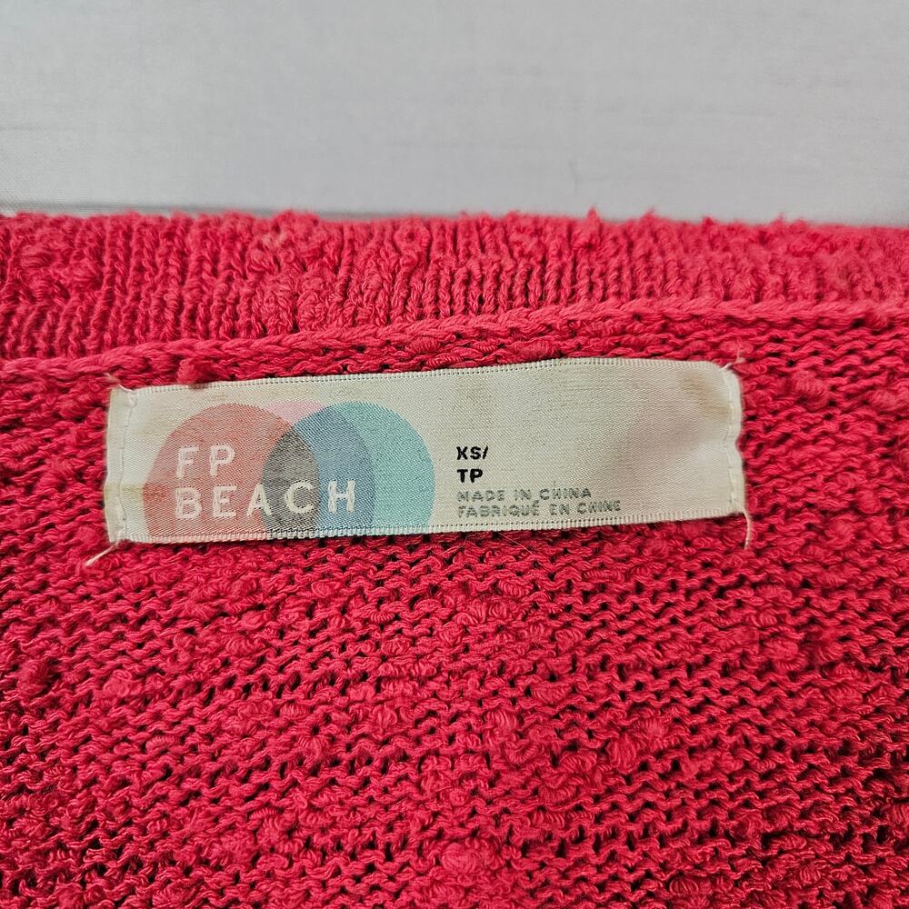 Free People Beach Hot Pink Sweater Oversized - XS - Picture 4 of 6